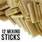 Pouring Masters Paint Mixing Cup Kit - 12 Plastic Paint Cups (3 of Each Size 12, 24, 44, 72 Ounce), Sticks, Strainers, Tack Cloths, Mixer Blade & Can Opener - Epoxy Resin Mixing Cups for Measuring